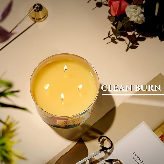 HomeLights 4-Wick Candles for Home Scented - 18oz Soy Wax Blend Candle Long-Lasting Fragrance