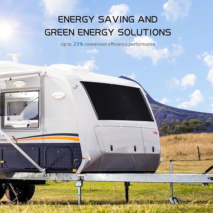 Flexible Solar Panel 150W Fiberglass Monocrystalline Lightweight Module for Off-Grid RV Boat Van