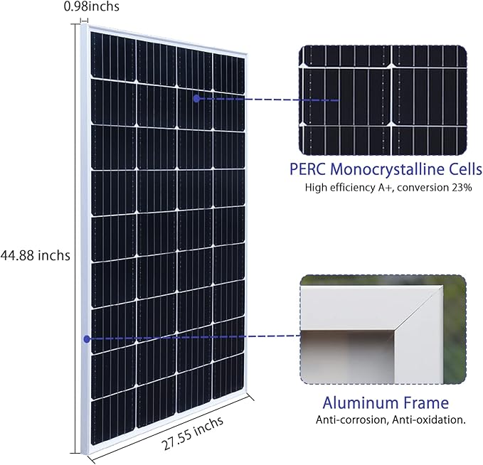 450 Watt 12Volt Solar Panel Kit 3X150W Monocrystalline Module 40A Charge Controller for RV, Boats