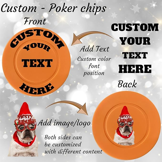 Custom Poker Chips Personalized Plastic Poker Chips with Logo Funny Parties Chips Print Your Photo