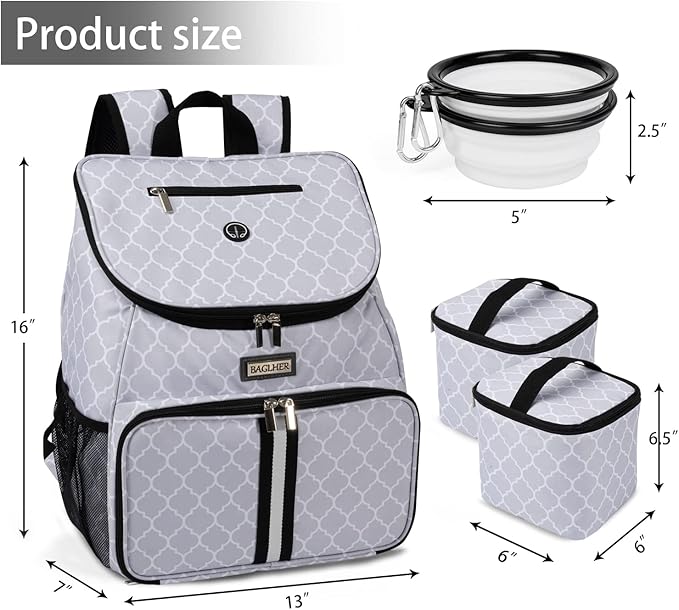 BAGLHER丨Dog Travel Bag, Airline Approved Pet Supplies Backpack, Dog Travel Backpack with 2 Silicone