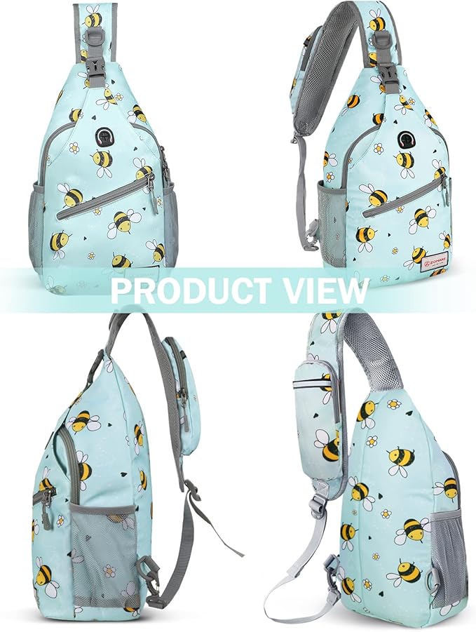 ZOMAKE Sling Bag,Small Crossbody Sling Backpack,Water Resistant Shoulder Daypack for Travel,Anti