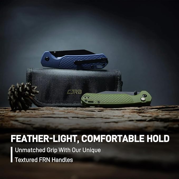 CJRB Pyrite-Light Pocket Knife, Folding Knife with 3.34'' AR-RPM9 Steel Blade Small Pocket Knife
