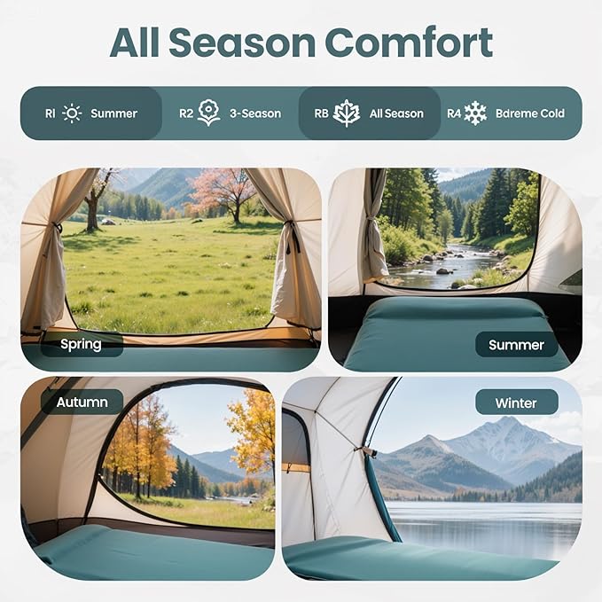 Sleeping Pad for Camping, 3.15" Ultra-Thick Self Inflating Sleeping Mat with Electric Pump&Pillow