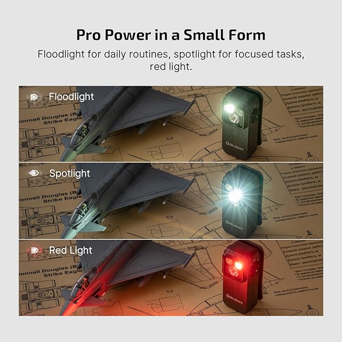 OLIGHT Oclip Pro EDC Flashlight Clip-on Light, Rechargeable 500 Lumens with Three Lighting