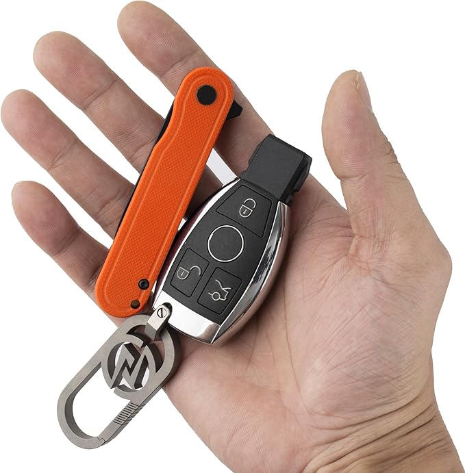 G040 Pocket Knife, 2.75'' D2 Steel Blade G10 handle, Small EDC Knife with Pocket Clip for Men