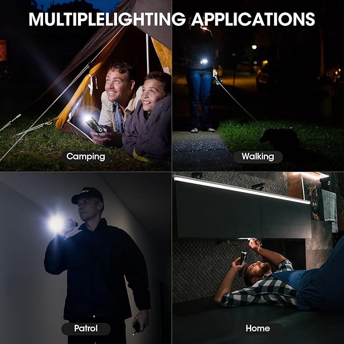 3 Pack Rechargeable Flashlight High Lumens - 99,000LM Super Bright LED Flash Light for Home with 5