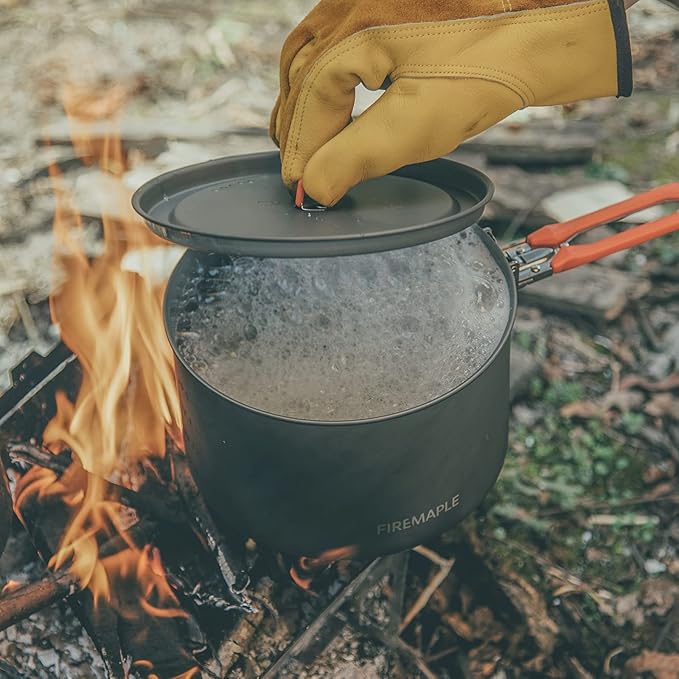 Fire-Maple Feast 4 Piece Camping Cookware Cookware Cookware Kit Outdoor Cookware Set with Pots