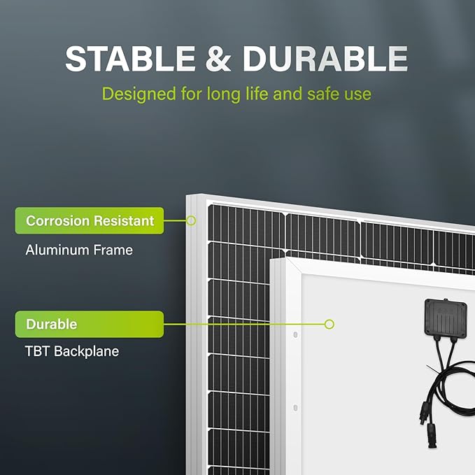 Newpowa 220W Monocrystalline Solar Panel 10BB Cell Solar Panel 220 Watt 12V High Efficiency Mono