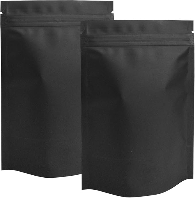 STUs 100 Pack Smell Proof Stand-Up Bags 4 x 6 Inch Resealable Mylar Bags Foil Pouch Double-Sided
