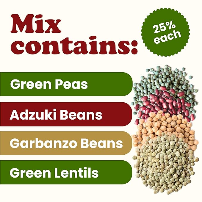 Food to Live Organic Crunchy Mix of Sprouting Beans, 5 Pounds - Non-GMO, Kosher, Non-Irradiated