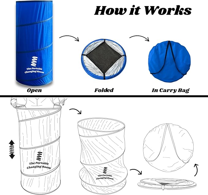 Portable Changing Room, Pop Up Pod - Privacy Tent, Dressing Room Tube or Portable Toilet Stall with
