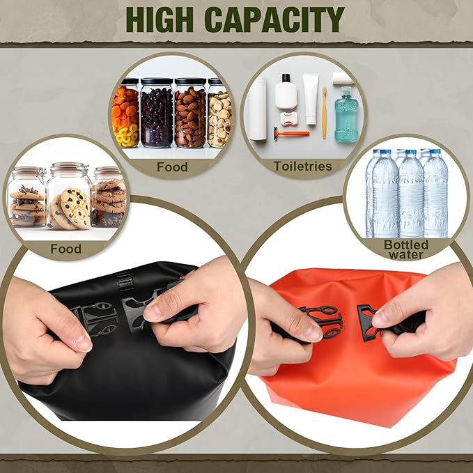 2 Sets Bear Food Bag for Camping Ultralight Food Bag Hanging System Includes 2 Pcs 10 L Waterproof