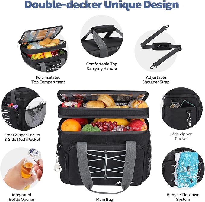 Maelstrom Collapsible Soft Cooler Bag, 24/30/60/75 Cans Beach Cooler, Ice Chest, Leakproof &