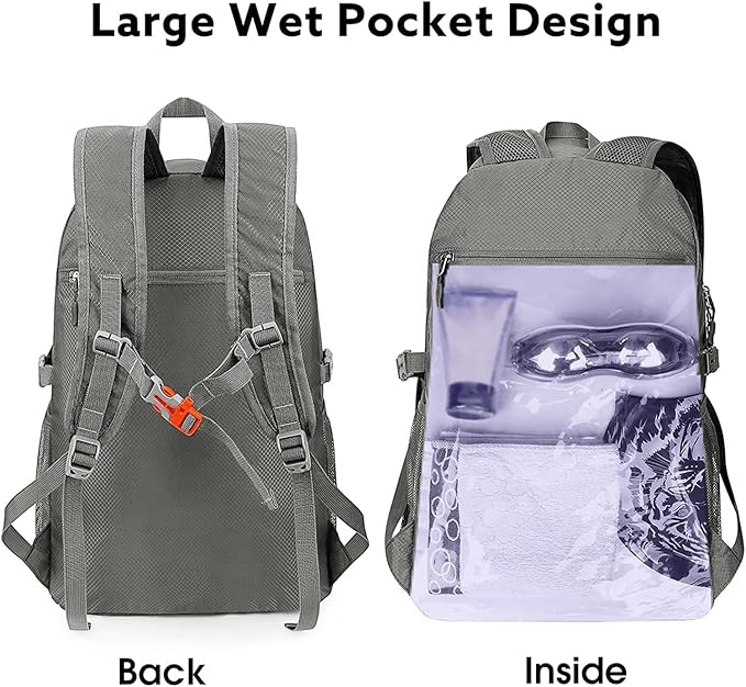 G4Free 40L Lightweight Packable Hiking Backpack, Waterproof Travel Daypack