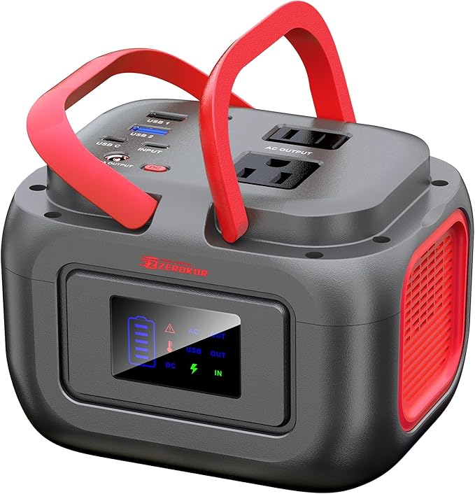 Portable Power Station 120W, 110V Outdoor Power Pack Generator with AC Outlet, External Lithium