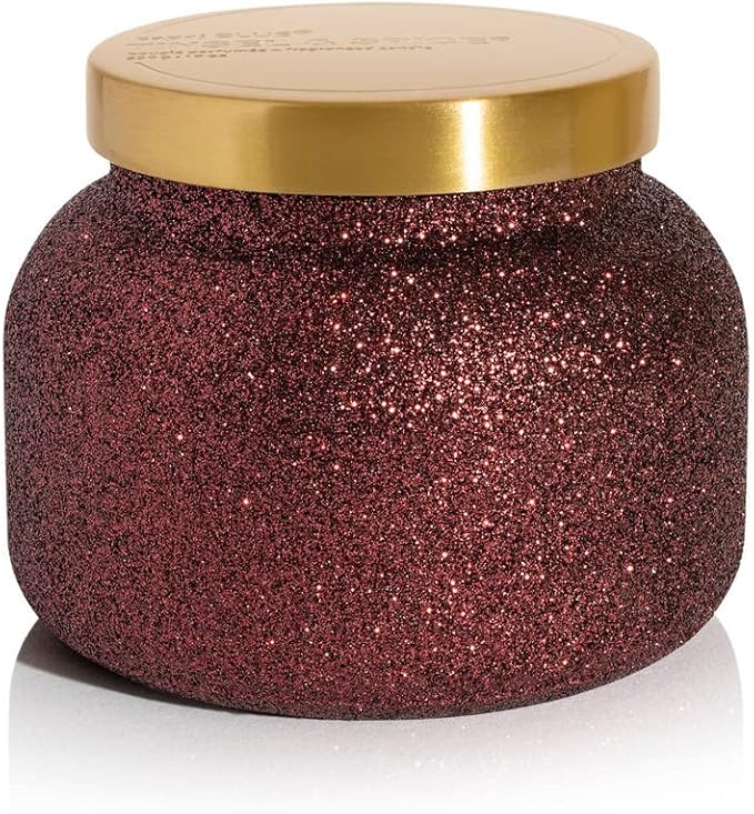 Capri Blue Signature Glam Jar Candle - Long Lasting Soy Wax Blend - Glitter Candles for Home