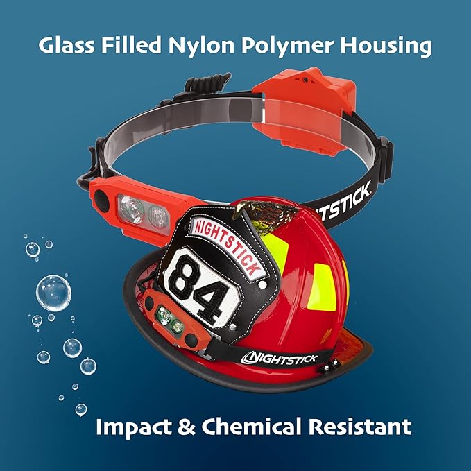 Nightstick DICATA??XPP-5462RX X-Series Intrinsically Safe Low-Profile Dual-Light Headlamp, Red