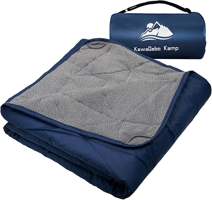 Outdoor Waterproof Blanket, Foldable Fleece Stadium Blanket for Outdoor Sports Event, Camping, Car
