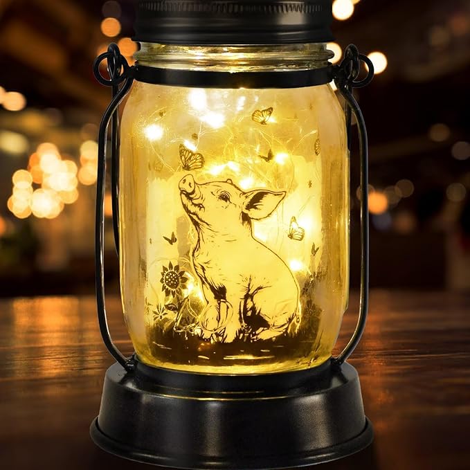 kyoryuger Pig Gifts for Women/Men Pig Lovers Solar Lantern Mom Birthday, Mothers Day, Solar Garden