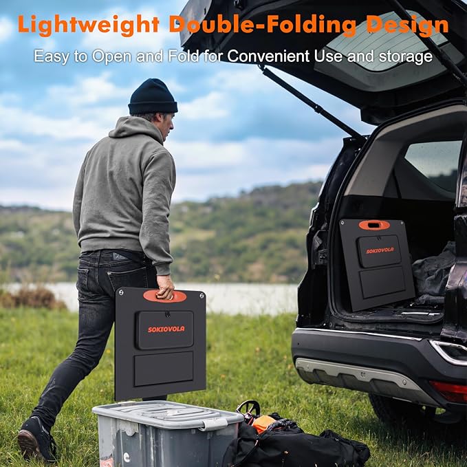 N-Type 16BB 100W Portable Solar Panel 18V Mono ETFE Foldable Solar Panel,25% High Efficiency IP68