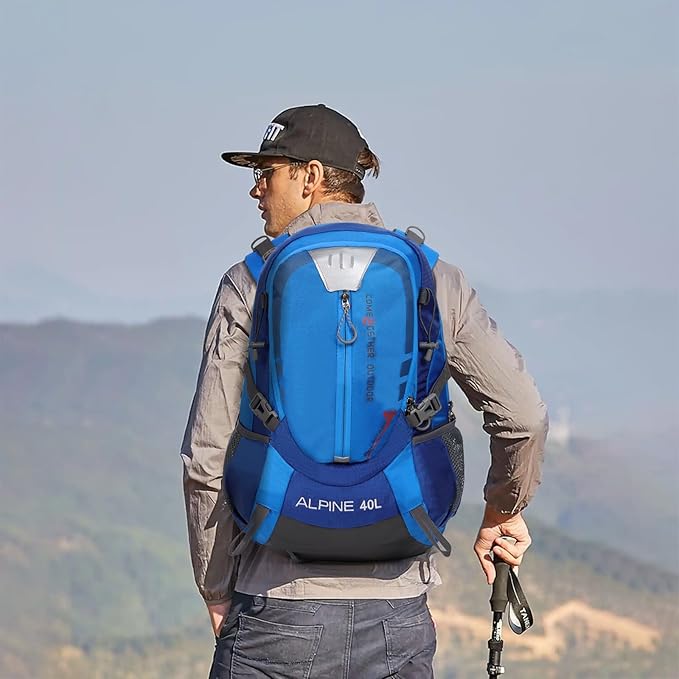 Hiking Backpack Camping 40L Outdoor Daypack Lightweight Travel Backpack with Rain Cover for Women