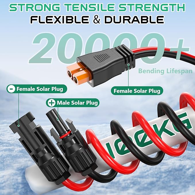 Oududianzi 10AWG XT60i Solar Cable 40FT, XT60i Cable to Solar Connector 3 10 15 20 30 40 50FT
