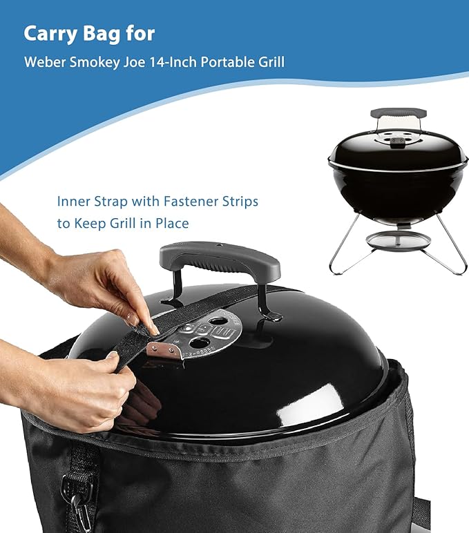 Grill Carry Bag for Weber Smokey Joe 14-inch Portable Charcoal Grill, Smokey Joe Premium 14-inch