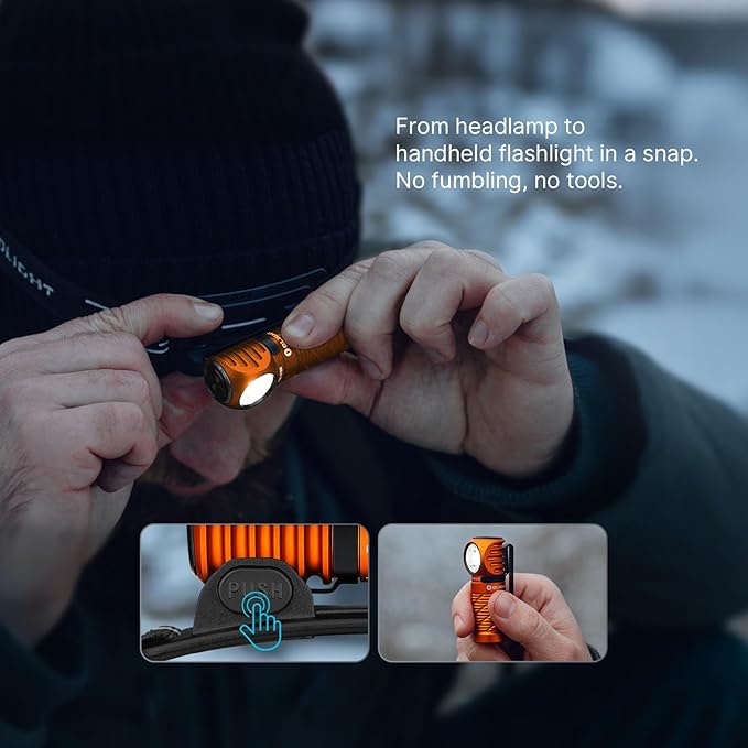 OLIGHT Perun 3 Mini Headlamp 1250 Lumens LED Head Flashlight,Rechargeable Headlight with Red Light