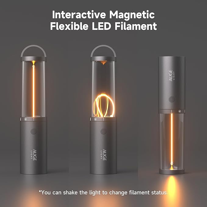 4-in 1 Portable Camping Lantern Rechargeable Camping Lights LED Flashlight with Hidden Hook SOS