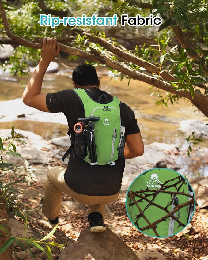 Small Hiking Backpack with Front Phone Holder, Packable Back pack with Chest and Waist Strap