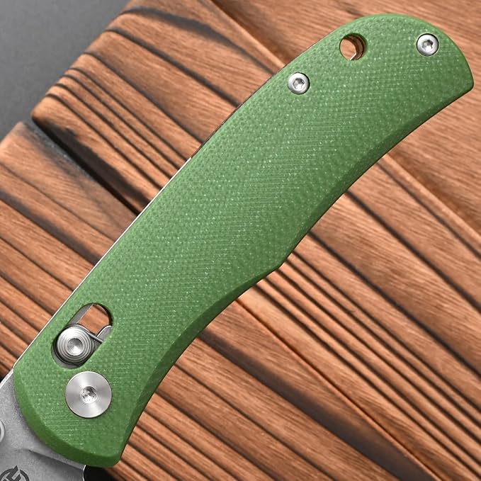 FF22 Folding Pocket Knife,VG10 Steel Blade Micarita Handle Full Tang Knife for Outdoor Activities
