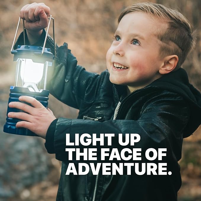 MalloMe Camping Lantern Green Blue 2 Pack Lanterns for Power Outages, Camping Lights for Tent