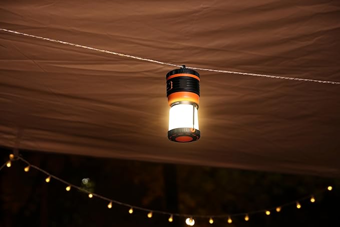 LED Camping Lantern Rechargeable, 1800LM, 4 Light Modes, 4400mAh Power Bank, IP44 Waterproof