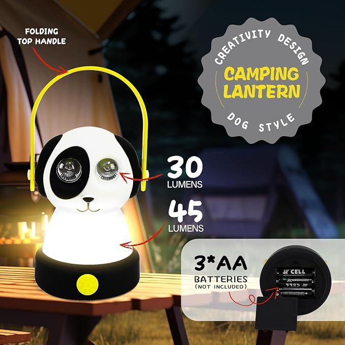 Outdoor Kids Camping Lanterns & Headlamp Set, Battery Powered Night Light, Lightweight LED