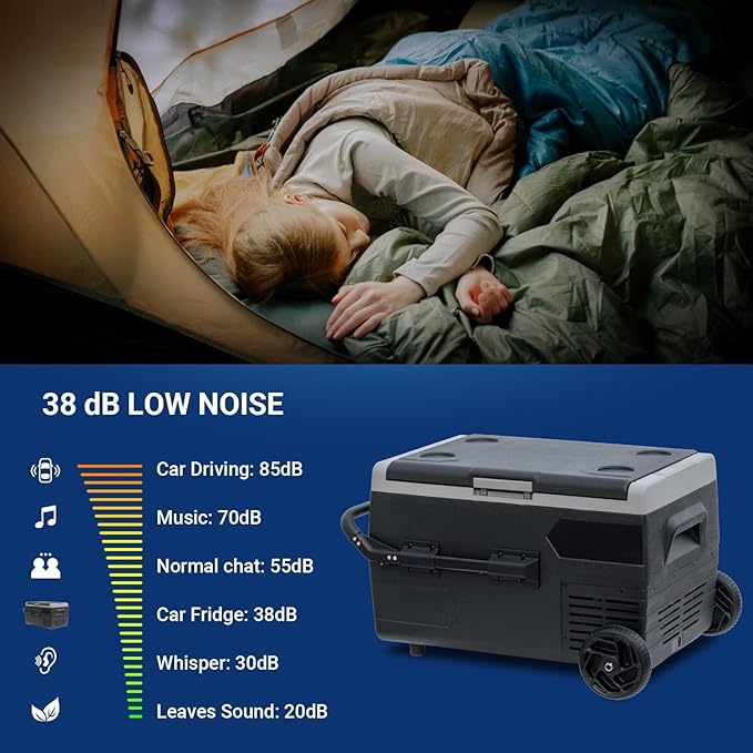 Smad Electric Cooler, 12 Volt Refrigerator, 53QT(50L) 12V Compressor Cooler -4?~50?, 12V Fridge