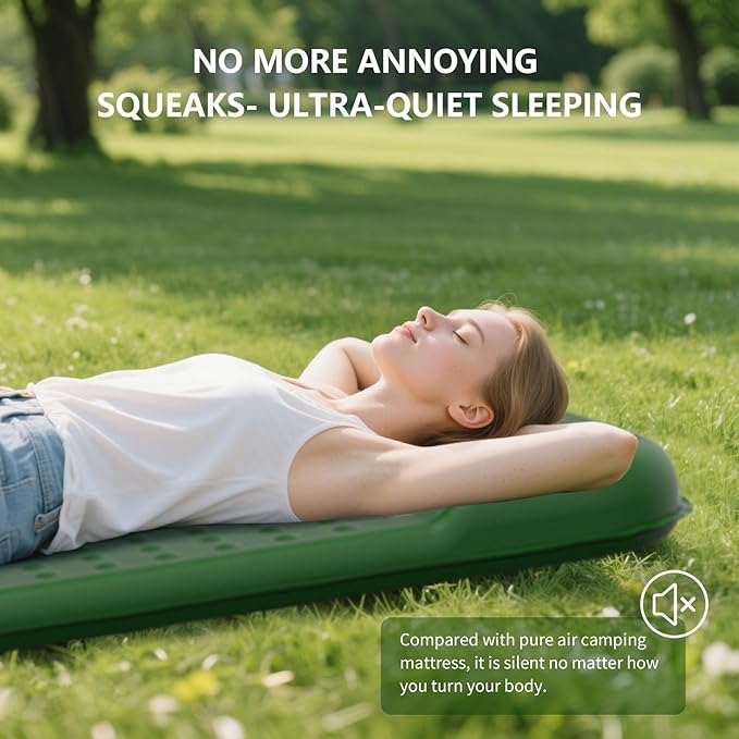 HiiPeak Memory Sleeping Pad, Compact Thick Foam Sleeping Mats with Pillow, 9.5 R-Value Insulated