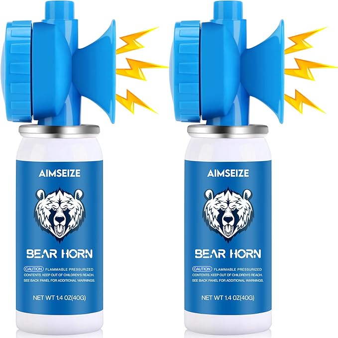 Bear Horn for Self Defense: 1.4oz Air Horn to Scare Bears, 120dB Heard Up to 1/2 Mile Away, Bear