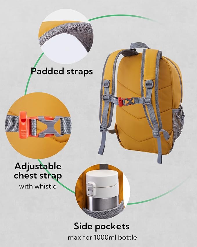 WATERFLY 12L Small Hiking Backpack: Day Pack Lightweight Travel Bag Camping Fitness Cycling Outdoor