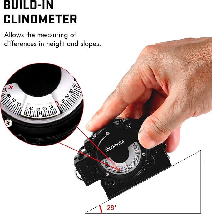 Eyeskey Multifunctional Military Sighting Navigation Compass Impact Resistant & Waterproof Compass