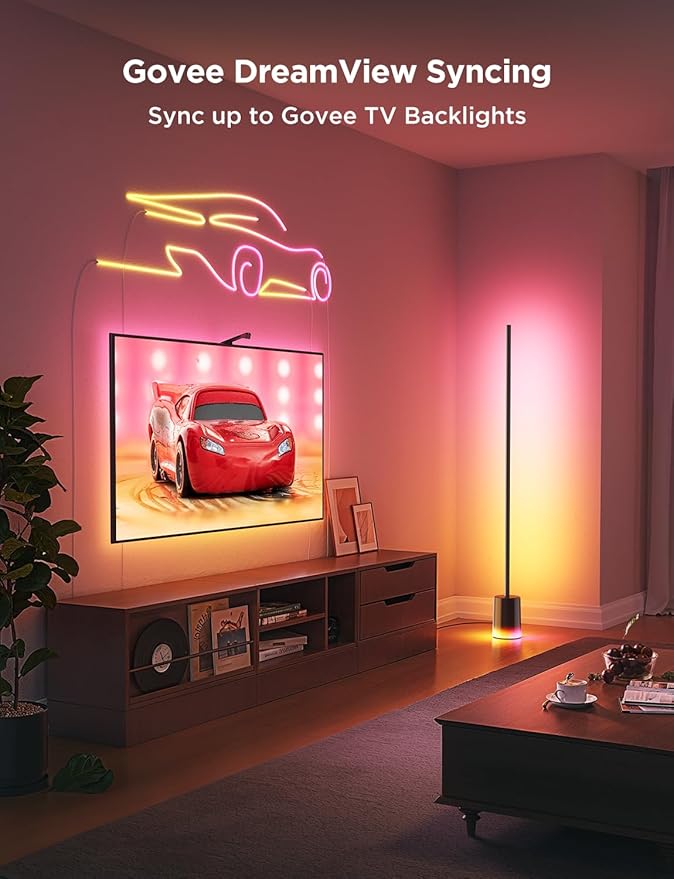 Govee Floor Lamp 2 with Matter, RGBIC, Warm Cool White LED, Alexa Compatible, 1725lm, Music Sync
