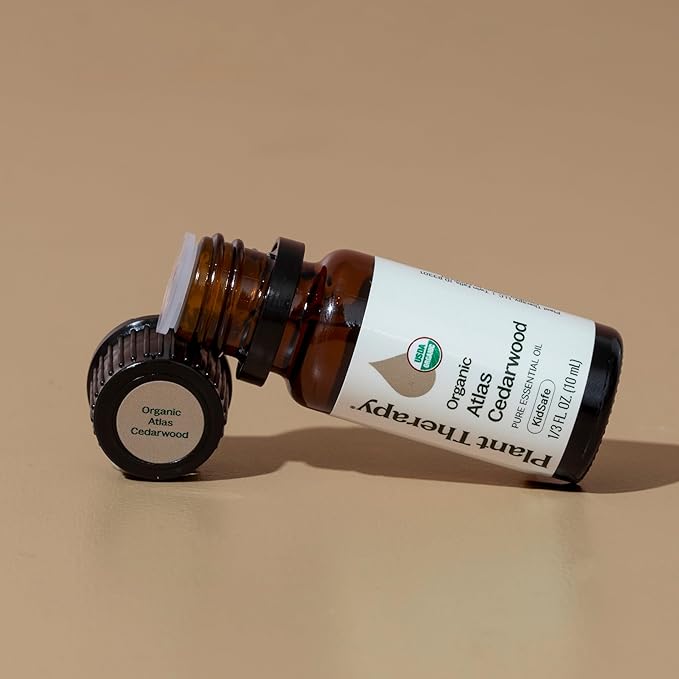 Plant Therapy Organic Atlas Cedarwood Essential Oil 100% Pure, USDA Certified Organic, Undiluted