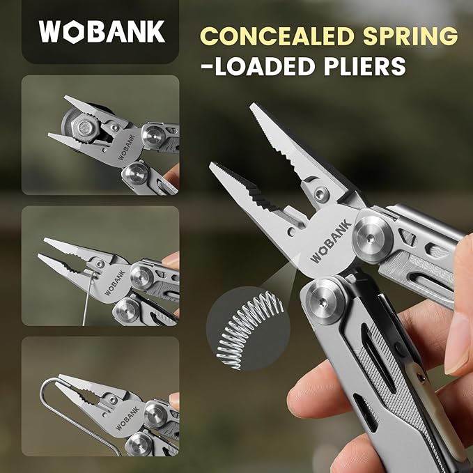 Multitool, 29-in-1 Stainless Steel Multi Tool Pliers with Screwdriver Sleeve, Damascus Pocket