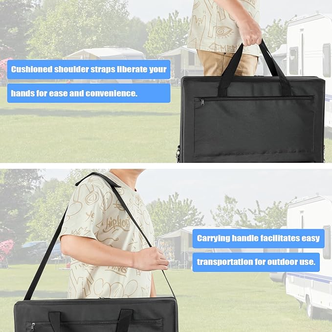 Solar Panel Storage Bag Compatible with Jackery Solar Panel 100 Watt,Padded Solar Panels Bag,Solar