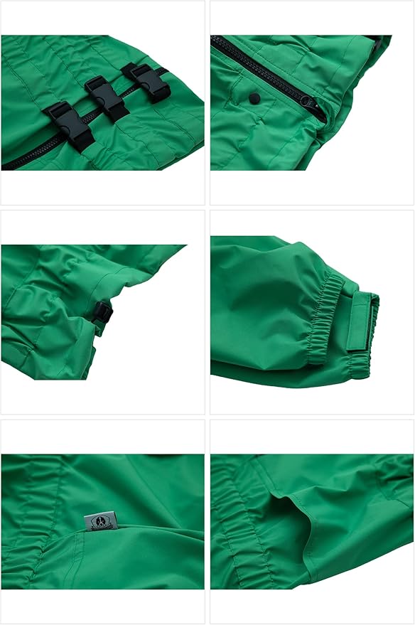 Dogs Waterproof Jacket, Lightweight Waterproof Jacket Reflective Safety Dog Raincoat Windproof