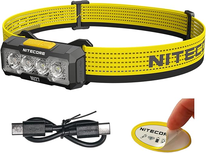 Nitecore NU27 600 Lumens Running Camping Headlamp, USB-C Rechargeable with Warm, Neutral and Cool