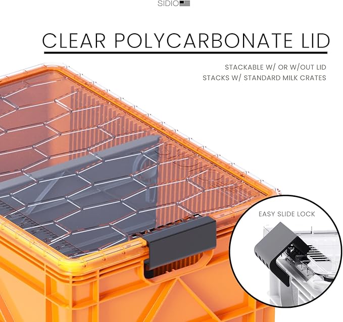 SIDIO CRATE Starter Pack - Two Full Size and One Half Size SidioCrate, Stackable Outdoor Organizer
