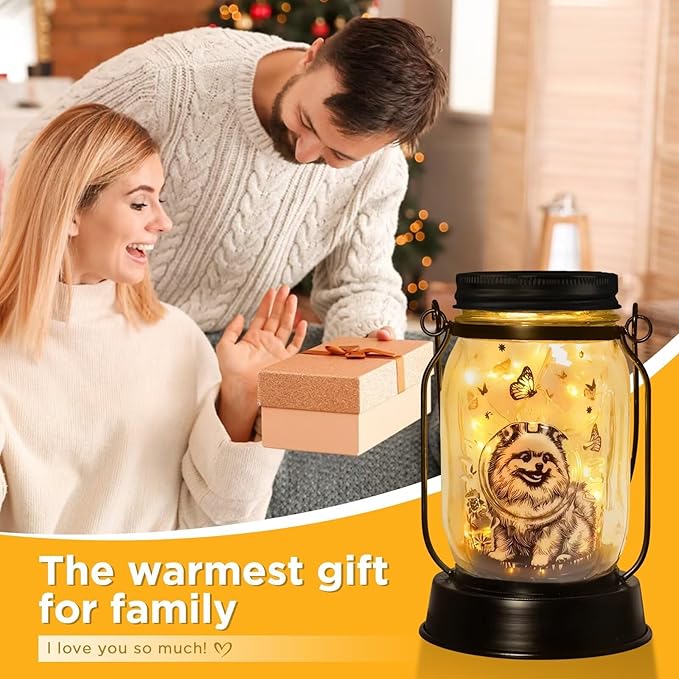 kyoryuger Pomeranian Gifts for Women/Men Pomeranian Solar Lanterns Dog Mom Birthday Dog Lovers
