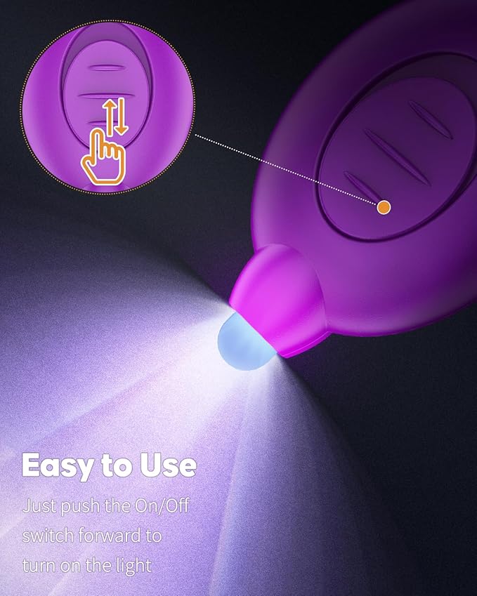 Uniclife 5 Pack Mini UV LED Keychain Flashlight Portable Purple Light Detector for Currency 10
