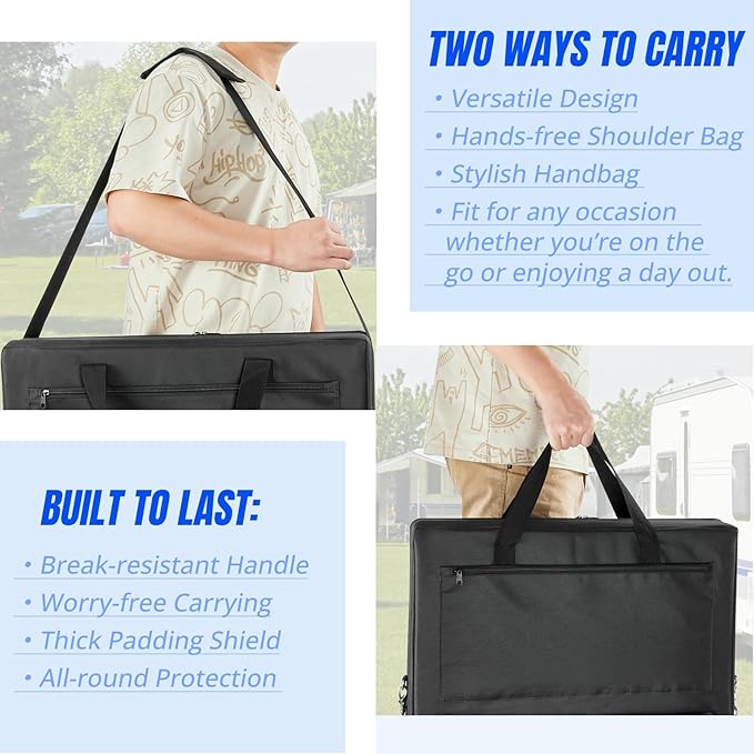 Solar Panel Storage Bag Compatible with Jackery Solar Panel 100 Watt,Padded Solar Panels Bag,Solar